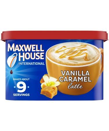 Maxwell House International Vanilla Caramel Latte Caf-Style Instant Coffee Beverage Mix (8.7 oz. Canister)