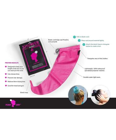 PONYDRY Waterproof Hairsleeve in Turquoise - Time-saving solution for long hair, wash roots while keeping lengths dry. Ideal for Shower, Gym, Pool, Beach - Buy Online on GoSupps.com