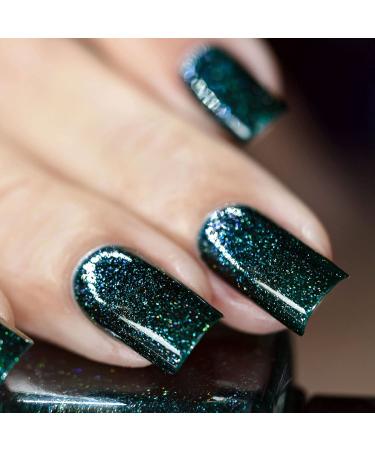 ILNP Fir Coat - Sultry Emerald Green Holographic Nail Polish 0.4 Fl Oz - Buy Online on GoSupps.com