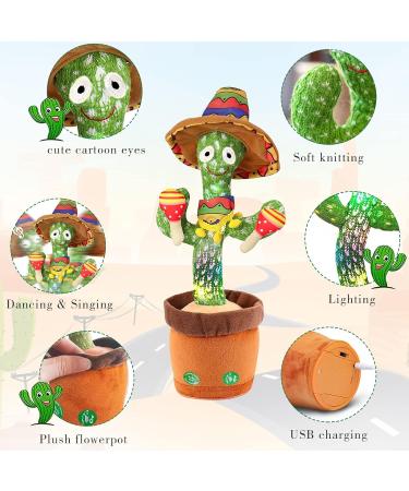 Ariel GXR Dancing Cactus Plush Toy - Interactive Singing and Talking Cactus - Fun Home Decoration for Kids - Sand Hammer Design - Buy Online on GoSupps.com