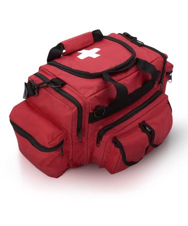 ASA TECHMED First Aid Responder EMS Emergency Medical Trauma Bag Deluxe, Red