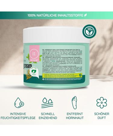 Herbiovit Vegan Foot Cream 250ml | Natural Tea Tree & Sage Heel Care | 10% Urea for Dry Cracked Heels | Effective Heel Cream & Corn Remover - Buy Online on GoSupps.com
