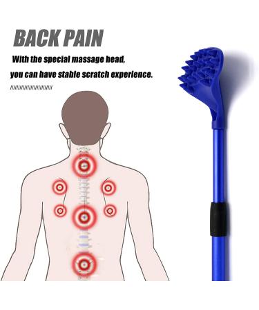EASACE 21-inch Extendable Back Scratcher with Massage Head - Compact and Retractable - Blue - Buy Online on GoSupps.com