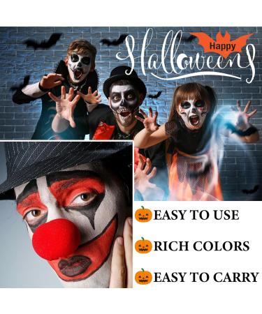 3 Colors Clown Makeup Eye Black Stick - Cream Blendable Face & Body Paint for Halloween & Sports | Red White Black - Professional Quality - Buy Online on GoSupps.com