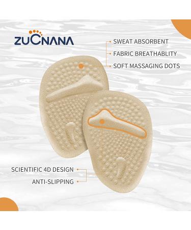 Metatarsal Pads for Women - 12 Pieces | Ball of Foot Cushions for Pain Relief | Reusable Shoe Inserts | Anti-Slip High Heel Inserts for Neuroma & Callus - One Size Fits All (Beige/Black/Clear) - Buy Online on GoSupps.com
