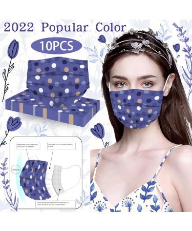 WEXCV 10-Pack Evergreen Blue Print Mouth Protection | Washable 3D Dustproof Reusable Face Covers - Soft & Breathing Bandanas - Buy Online on GoSupps.com
