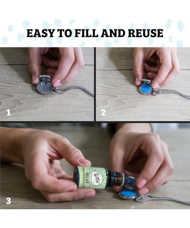 Wild Essentials Couple s Heart Essential Oil Diffuser Necklace | Stainless Steel Locket with Chain & 12 Color Pads | Customizable Aromatherapy Jewelry - Buy Online on GoSupps.com