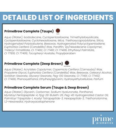 PrimeBrow Complete: 3-in-1 Eyebrow Care for Mature Women - Tints Shapes & Growth Serum in Taupe | Shop Internationally - Buy Online on GoSupps.com