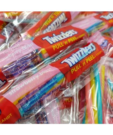 Twizzlers Pull N Peel Candy Strawberry Blast 2 Lbs - Chewy Fun Size Fruit Twists by Zeeskeit - Bulk Easter Halloween Sweets - Buy Online on GoSupps.com