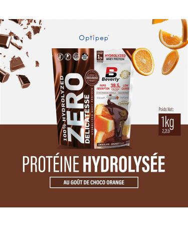 Beverly ZERO DELICATESSE | 1kg | 85% Hydrolyzed Whey Protein | With Digezyme and Tolerase | Muscle Mass and Strength | Free Blender (CHOCOLATE ORANGE) - Buy Online on GoSupps.com
