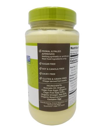 Primal Kitchen Avocado Oil Mayo 24 Fl Oz - Real Mayonnaise for Healthy Cooking - Buy Online on GoSupps.com