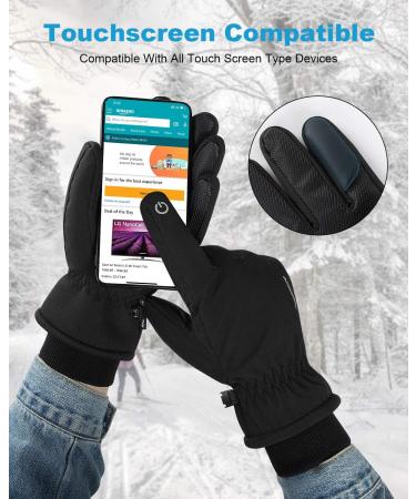 Coskefy Winter Ski Gloves for Men & Women - Waterproof Touchscreen Windproof Thinsulate - Ideal for Skiing Snowboarding Running Hiking Cycling Motorcycle - Black M - Buy Online on GoSupps.com