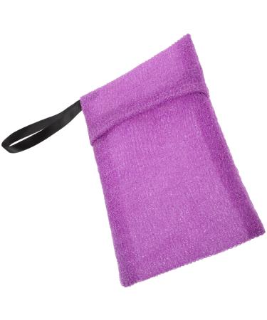 Bath Bag Shampoo Soap Bar Storage Soap Pouch for Bar Soap Exfoliating Soap Bag Soap Mesh Bag Soap Bags for Bathroom Soap Bag Storage Soap Scrubber Pouch Nylon Purple Thicken Gloves