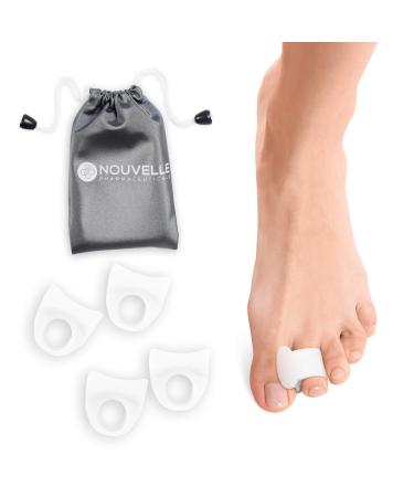 Toe separators Bunion (White) 4 Pack Toe Separators for Overlapping Toes Big Toe Alignment Drift Pain and Bunion Relief