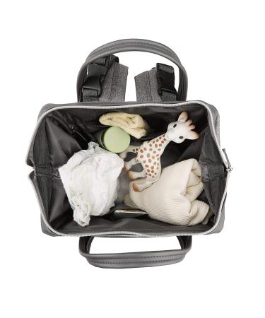 Multi-Function Light Grey Nappy Bag - Stylish Backpack for Baby Care & Travel - Large Capacity - Buy Online on GoSupps.com