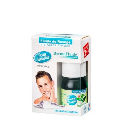 DermoFluide Shaving Fluid with Aloe Vera for Sensitive Skin Blue