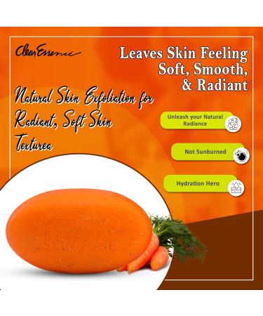 Clear Essence My Natural Beauty Skin Tone Carrot Oil Bar Soap 173g - Buy Online on GoSupps.com