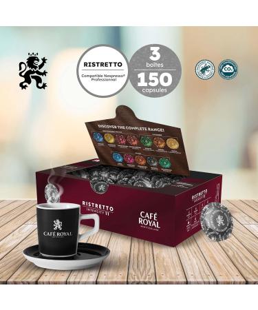 Caf en Dosettes - Caf Royal Pro | 3 x 50 - Compatibles avec les Machines caf Nespresso * Professional - Saveur Ristretto Ristretto 50 unit (Lot de 3) - Buy Online on GoSupps.com