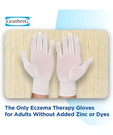 Bamboo Eczema Gloves for Men and Women - AD RescueWear - Itch Relief, Ultra-Soft, Eco-Friendly - No Zinc or Dyes - Large (1 Pair) - Buy Online on GoSupps.com