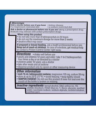 MAJOR Acid Gone Antacid Liquid - Acid Reflux Medicine for Adults - Upset Stomach Acid Indigestion and Heartburn Relief - Spearmint Flavored - 12 Fl. Oz. (4 Pack) - Buy Online on GoSupps.com