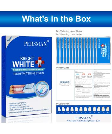 PERSMAX Non-Slip Dental Whitening Strips - Professional Effect, 14 Treatments (28 Strips) - Buy Online on GoSupps.com