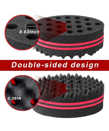Supaze 3Pcs Hair Sponge Set - Curl Brush Sponge for Men and Women - Twist Sponge for Afro Curls with Metal Afro Pick - Buy Online on GoSupps.com