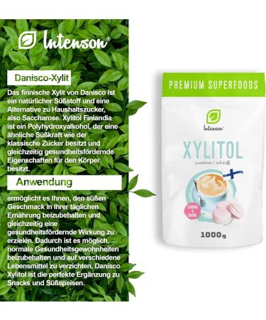 Intenson - Xylitol Sugar 1kg | Xylitol from Finland 1000g | Birch Sugar 100%. - Buy Online on GoSupps.com