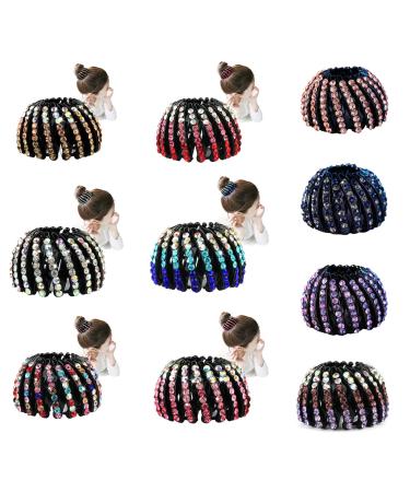 10pcs Bird Nest Magic Hair Clip Expandable Ponytail Holder Hair Accessories for Women and Girls