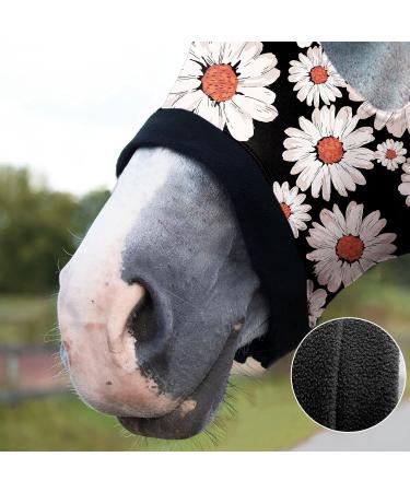 Harrison Howard Soft Fleece Stretchy Horse Head Hood with Zipper - Comfortable All-Covered Design - Large Daisy - International Shipping Available - Buy Online on GoSupps.com