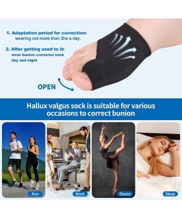 Bunion Corrector & Relief Protector Sleeves - Orthopedic Splint with Silicone Pad for Non-Surgical Bunion Correction - Black (M) - 1 Pair - Buy Online on GoSupps.com