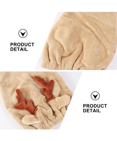 Lurrose Christmas Antler Hair Dry Towel - Quick Drying Hair Wrap & Shower Cap for Women & Girls - Buy Online on GoSupps.com