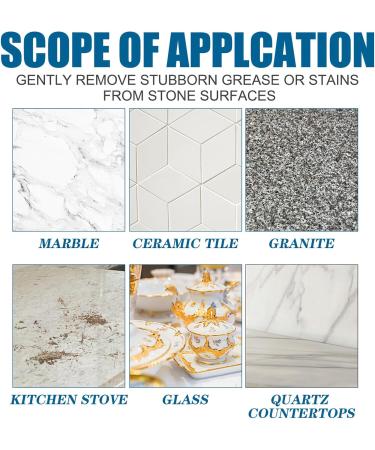 Stone Cleaning Powder - All-Purpose Powder Cleaner for Kitchen | Portable Powder Cleaner for Glaze Glass Tiles Household Cleaning Powder for Stainless Steel - Buy Online on GoSupps.com