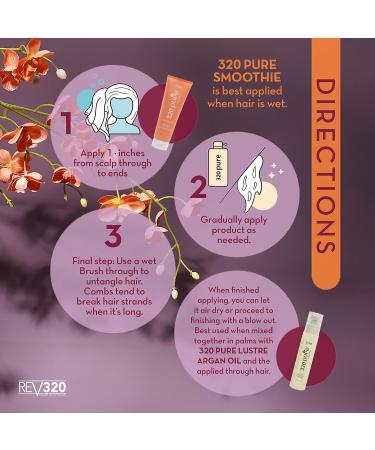 Rev320 320 PURE SMOOTHIE Leave-In Conditioner - 100% Pure Extracts - Frizz Control, Lock in Moisture (8oz) - Buy Online on GoSupps.com