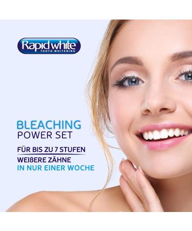 Rapid White Bleaching Power Set - Immediate Tooth Whitening No Hydrogen Peroxide 7 Steps Whiter Teeth Home Application Blue & Silver 1 Pack - Buy Online on GoSupps.com