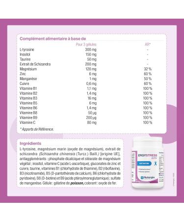 Nutergia Motivation Stress management Positive mood Dietary supplement 60 Capsules Made in France - Buy Online on GoSupps.com