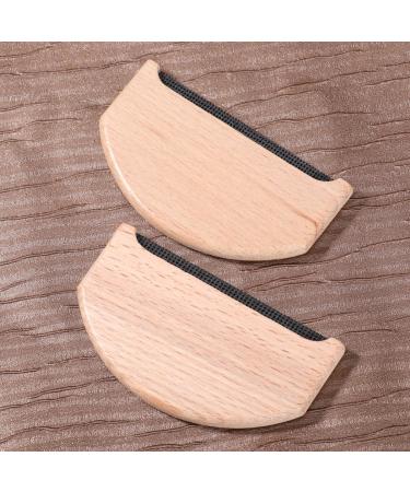 Healeved Mini Wooden Lint Remover Razor - 3 Pack Hair Bale Cutter for Clothes - 7.5x4.3cm - Buy Online on GoSupps.com