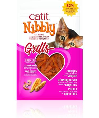Catit Nibbly Jerky Chicken and Fish Recipe (1 oz) + Catit Nibbly Grills Chicken and Shrimp Recipe (1 oz) Chicken and Fish + Chicken and Shrimp - Buy Online on GoSupps.com