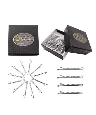 Dofash 100Pcs Silver Bobby Pins Hair Pins Steel Hair Clips 3.5Cm/1.38 Hair Accessories For Girls(Silver) (Silver-1)