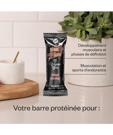 nu3 Vegan Protein Bar Almond Choc Crisps 12 x 50g - Protein bar with 12.2g protein per bar - only 1.2g sugar per protein bar - soy and palm oil free - gluten free - Buy Online on GoSupps.com