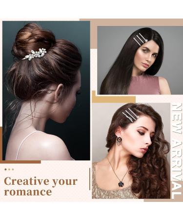 28-Piece Assorted Silver Rhinestone Hair Clips & Bobby Pins for Women - Elegant Wedding Hair Accessories - Crystal Hair Barrettes in 7 Styles - Buy Online on GoSupps.com