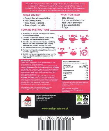 Malay Taste Nasi Goreng Kit 355g - Case of 6 - Buy Online on GoSupps.com