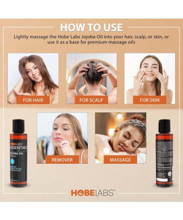 Shop Hobe Labs 100% Pure Jojoba Oil - 4 oz | Naturally Moisturizing Oil for Skin & Hair - International Shipping Available - Buy Online on GoSupps.com