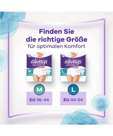 Always Discreet Incontinence Pants Plus L - 8 Pieces Single Pack | Comfortable & Secure Protection - Buy Online on GoSupps.com