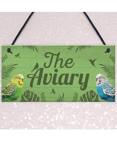 Red Ocean Aviary Bird Sign - Bird Cage Accessories Garden Plaque for Nan Grandad - Bird Lover Gift - Buy Online on GoSupps.com