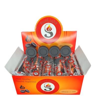 Charcoal Tablets for Incense  Quick Light Coal Tablets  Charcoal Disks  40 mm Coal Rolls  Coal Briquettes  Slow Burn - Instant Lighting 100 - Buy Online on GoSupps.com