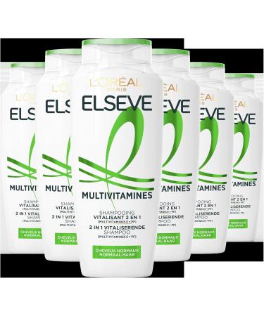  L'Oreal Paris L'Or al Paris Elseve Multivitamin 2 in 1 Shampoo - Vitalizing 2 in 1 Shampoo for Normal Hair - With Multivitamin E + PP - 6 x 300ML - Buy Online on GoSupps.com