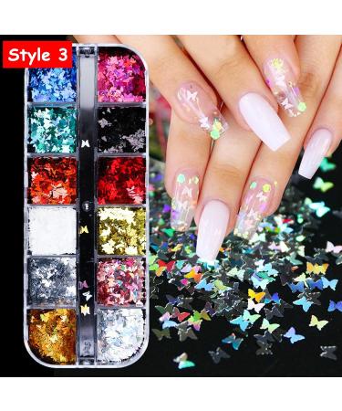 48 Color Nail Seedlettes Glitter & Rhinestone Art - DIY 3D Nail Stickers for Face & Body Decoration (4 Boxes) - Buy Online on GoSupps.com