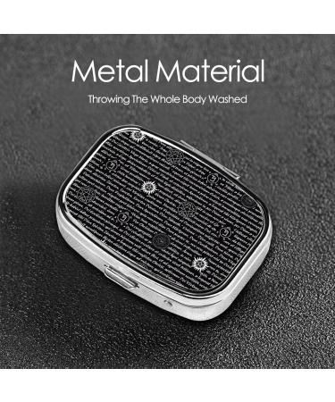 Supernatural Inspiration Stylish Square Pill Box | Portable Lightweight Electroplated Med Box with Two Safety Partitions for Medications - Buy Online on GoSupps.com
