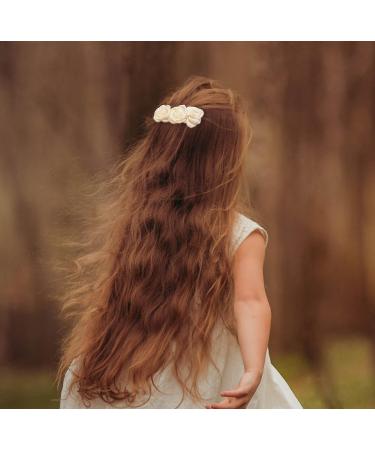 SUNEE 3 pcs White Roses Flower Hair Clips for Women - Perfect for Wedding, Bridesmaids, and Parties - Buy Online on GoSupps.com