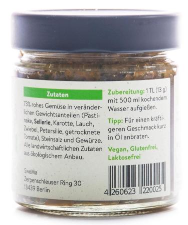Organic SweMa Fresh Vegetable Broth - 73% Raw Vegetables 210g | International Shipping Available - Buy Online on GoSupps.com